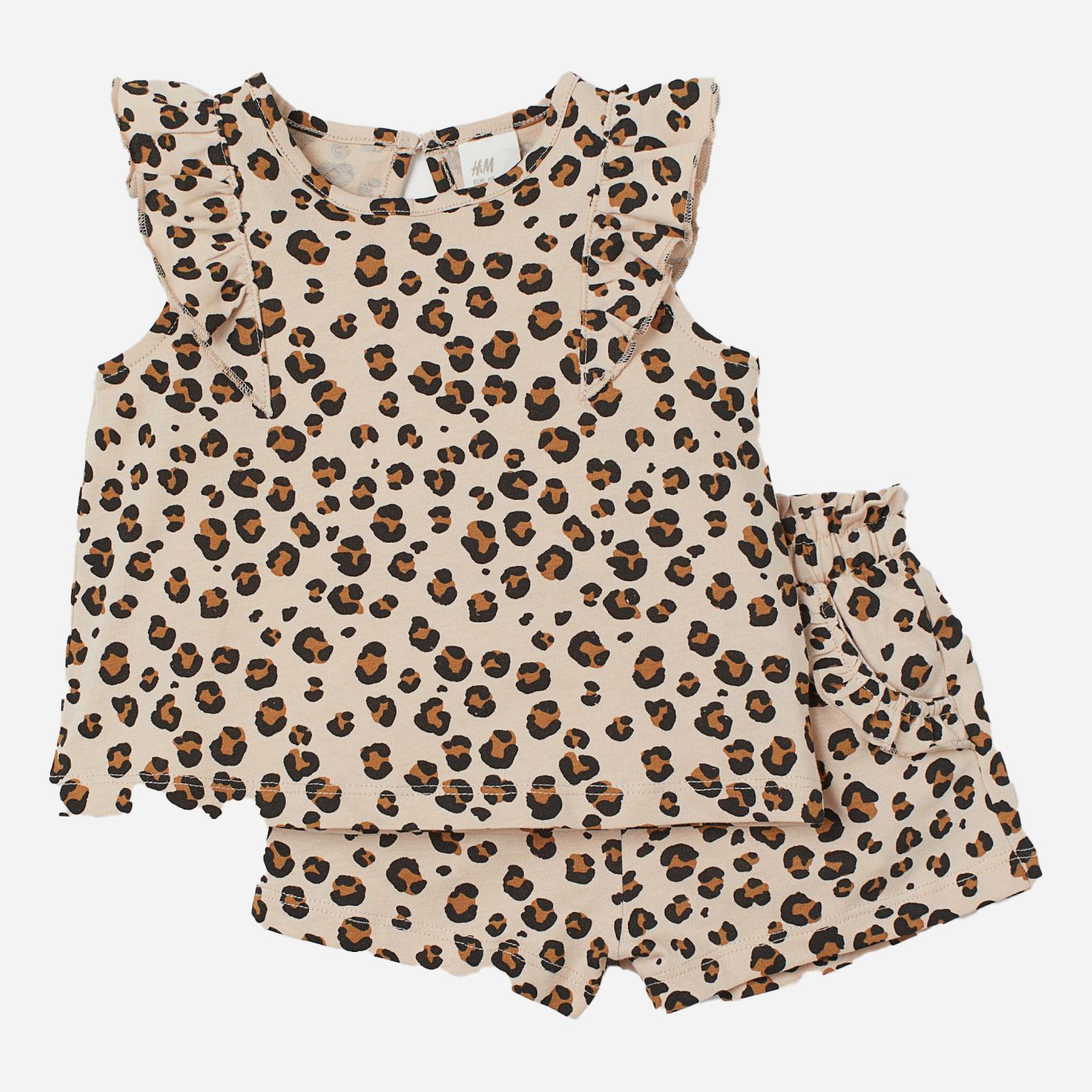 

Комплект (майка + шорты) H&M 2107-8909732 68 см Леопардовый