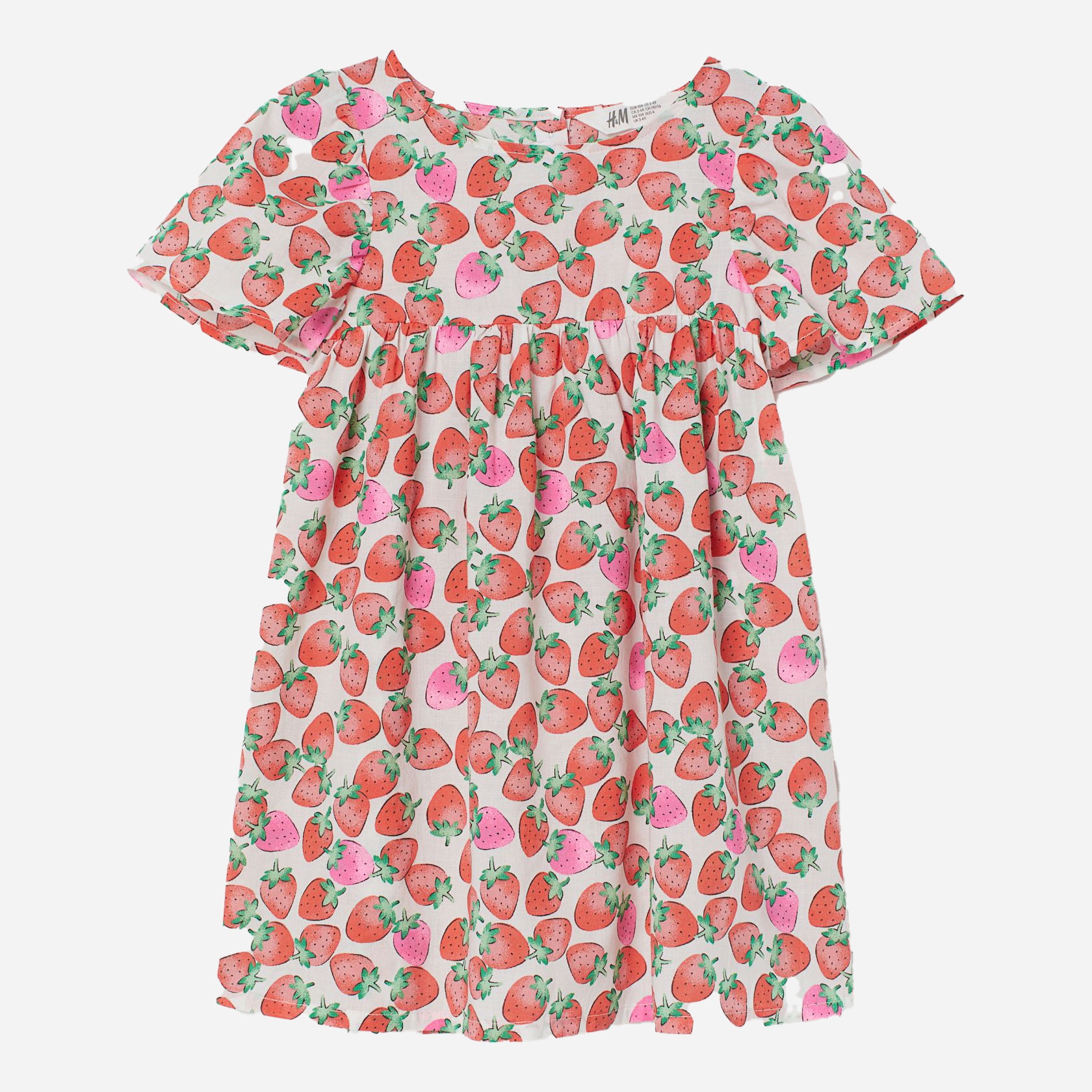 

Платье H&M 2404-8204801 98 см Белый/Клубника