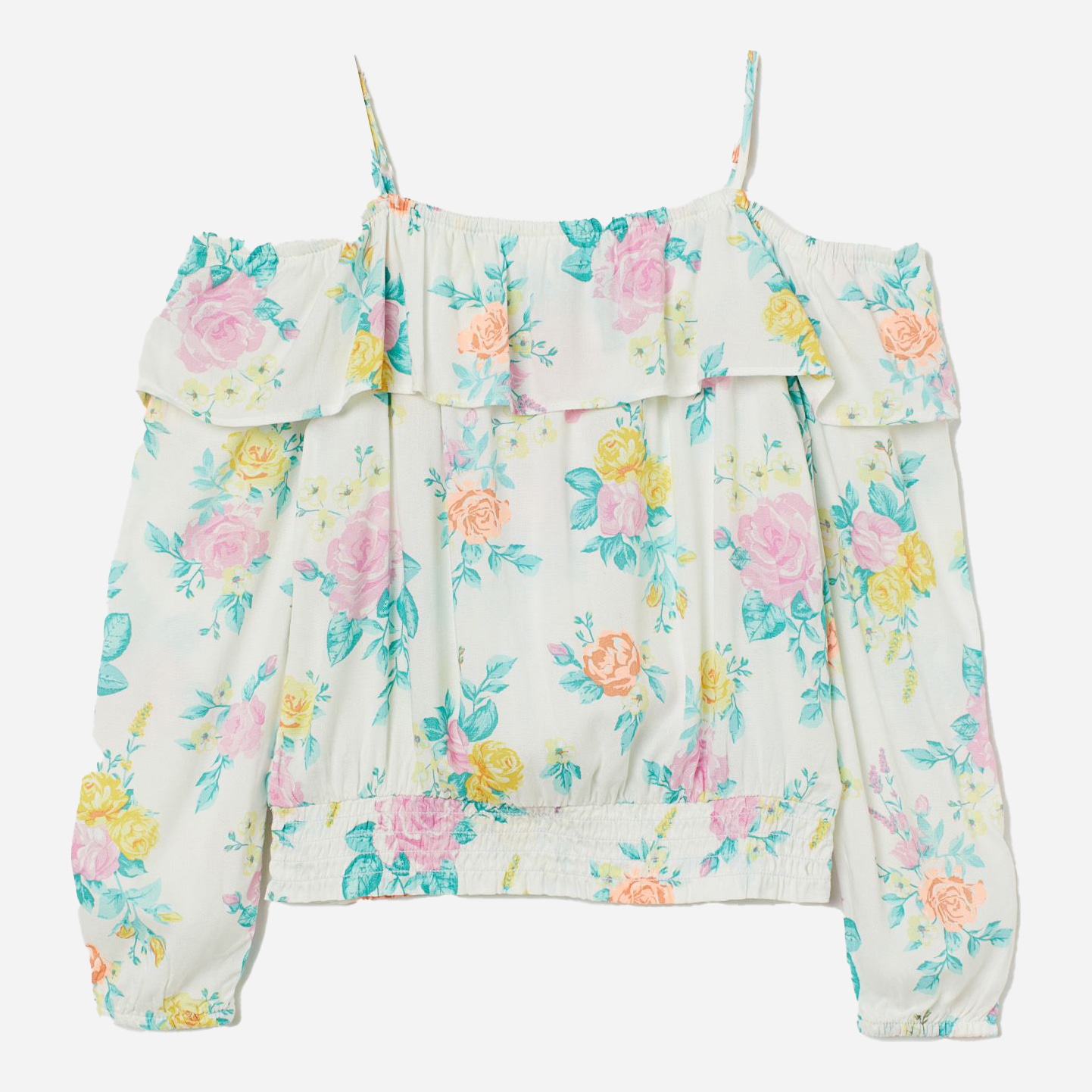 

Блуза H&M 3003-8134151 158 см Белый/Цветы (hm01908938761)