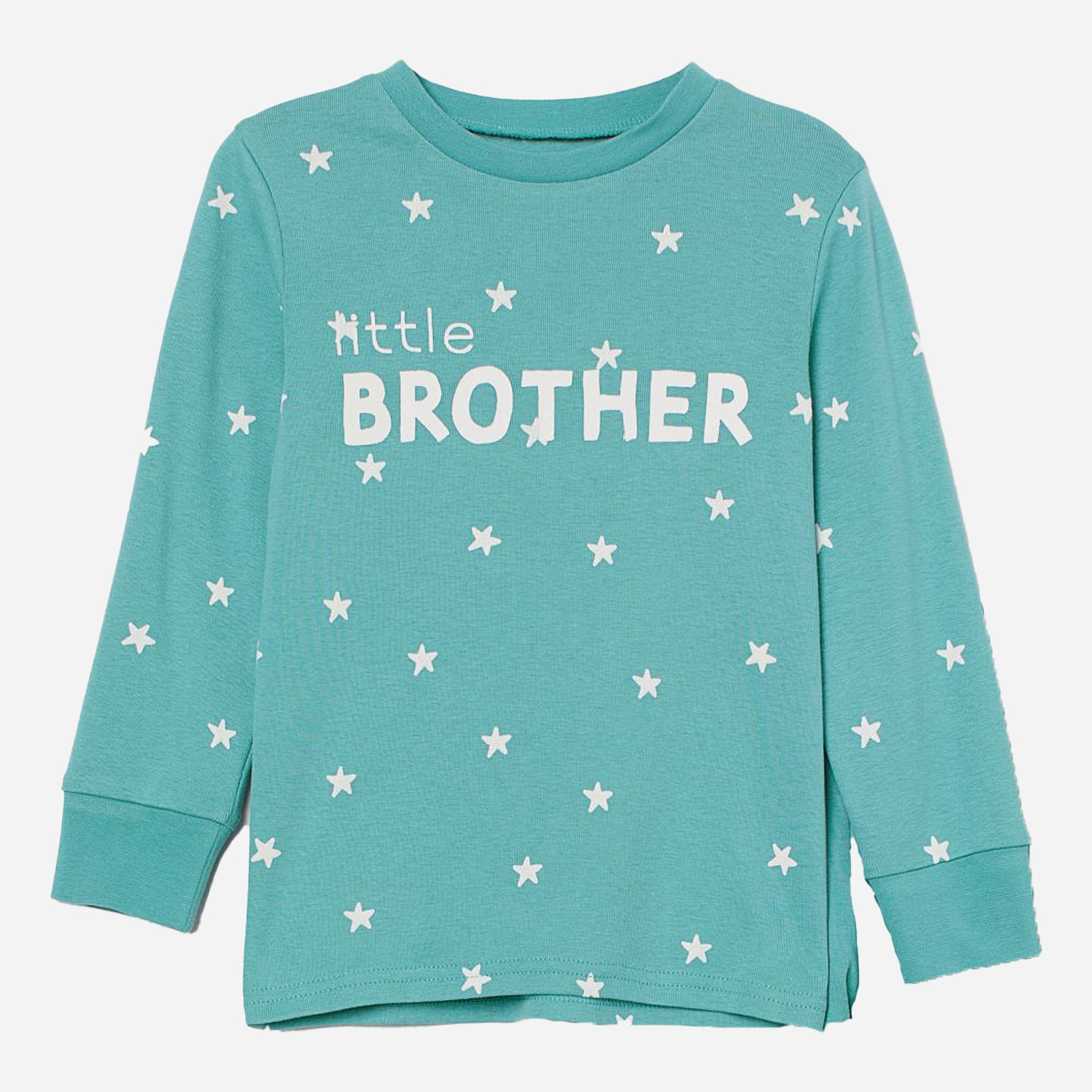 

Пижамная футболка с длинными рукавами H&M 807-9495812 134-140 см Бирюзовая (hm02573018973)