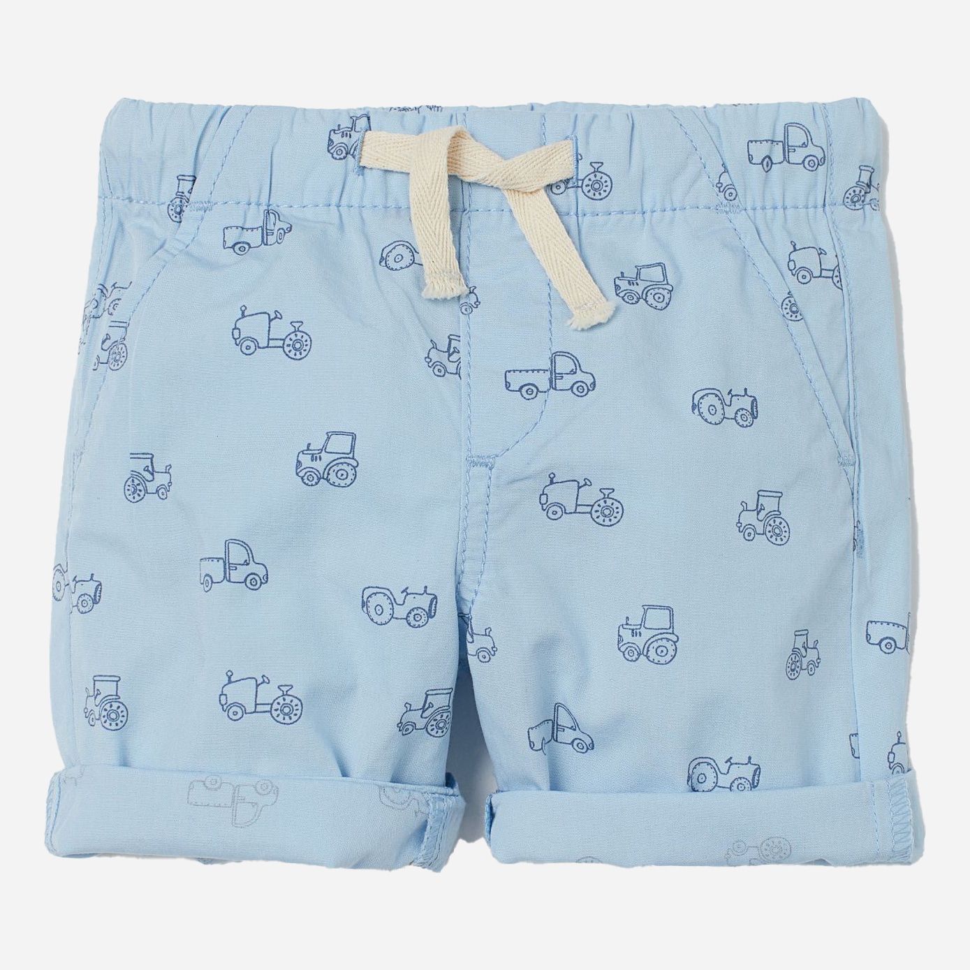 

Шорты H&M 905-8289262 74 см Голубой/Машинки