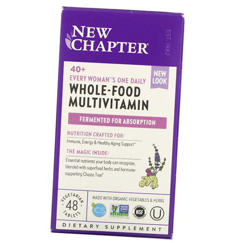 

Ежедневные Мультивитамины для женщин 40 +, Every Woman's 40+ One Daily Multivitamin, New Chapter 48вегтаб (36377023)