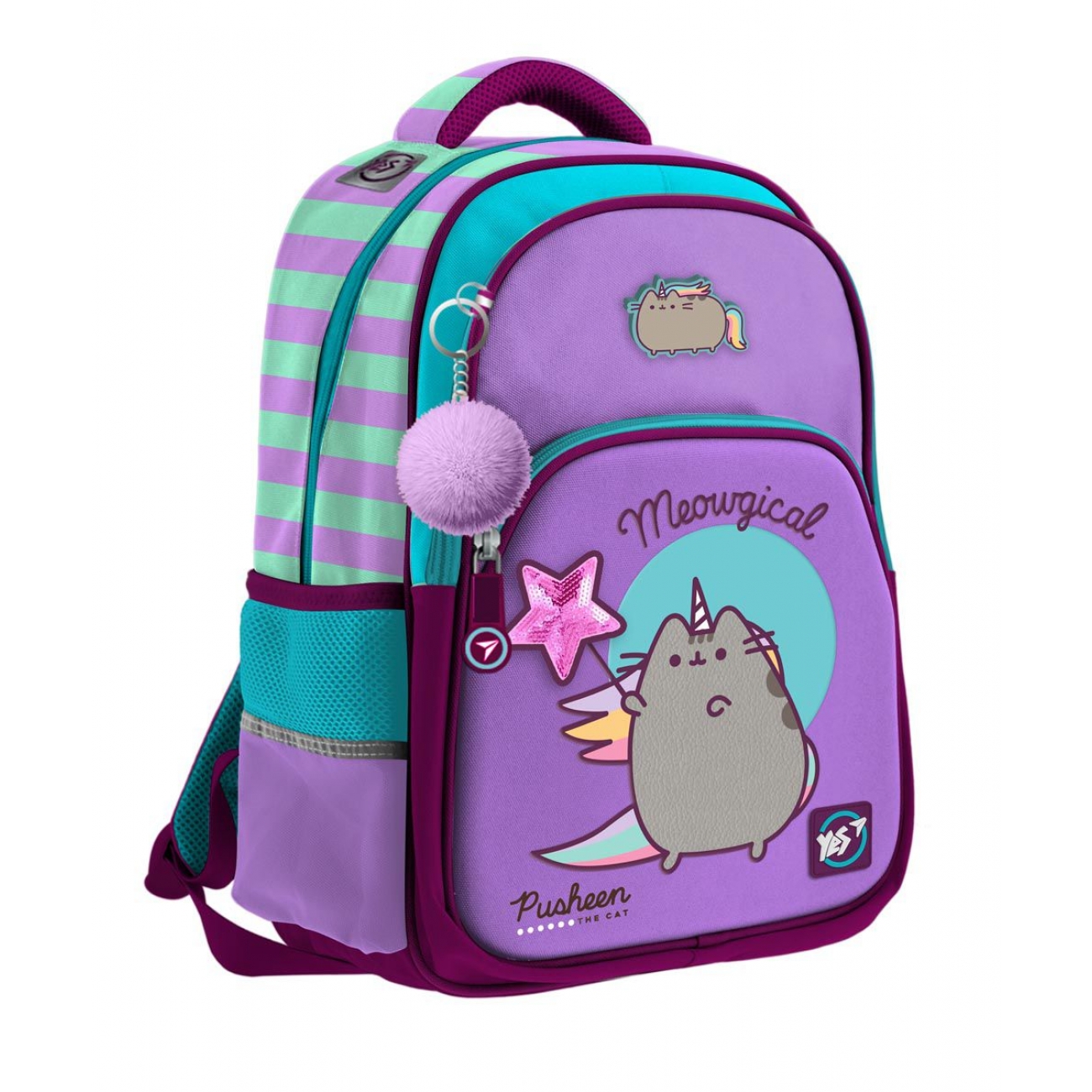 

Рюкзак "YES" /556835/ S-40 "Pusheen", бузковий/бірюзовий (1/40)