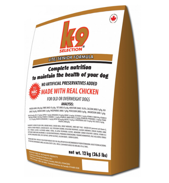 

Корм для собак диетический K9 Selection Lite/Senior Formula (12 кг)
