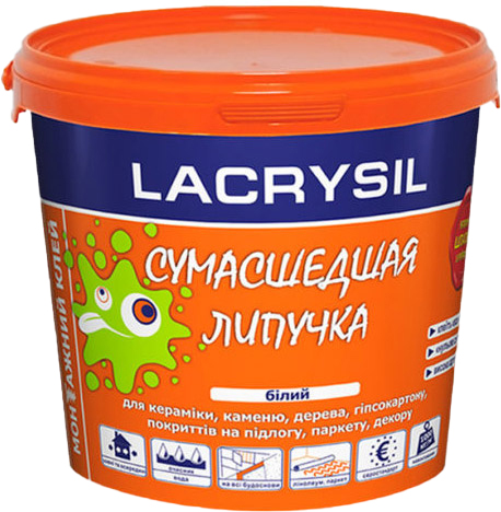 

Клей монтажный акриловый Lacrysil Сумасшедшая липучка 3 кг Белый (Е29519)