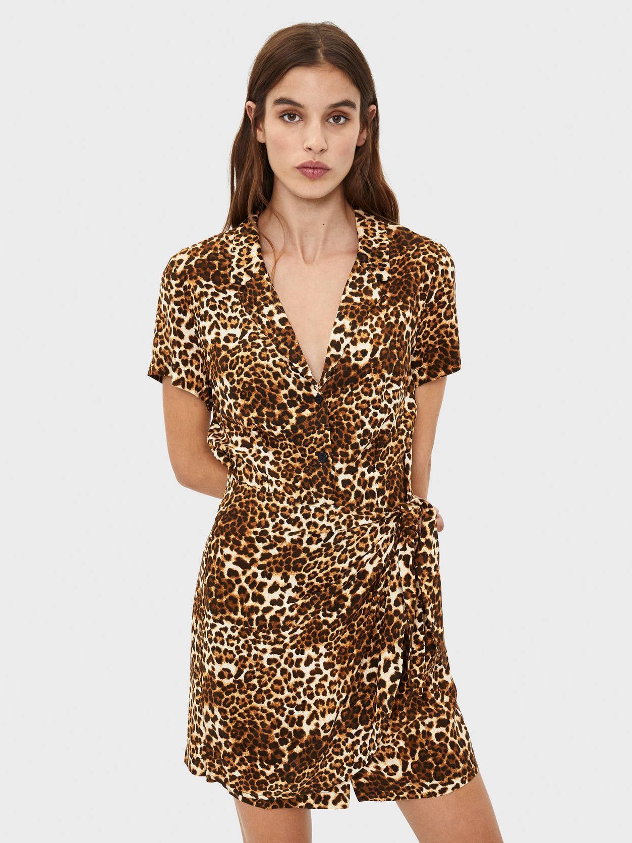 

Платье Bershka 5444/962/763  Леопардовое, Платье Bershka 5444/962/763 S Леопардовое