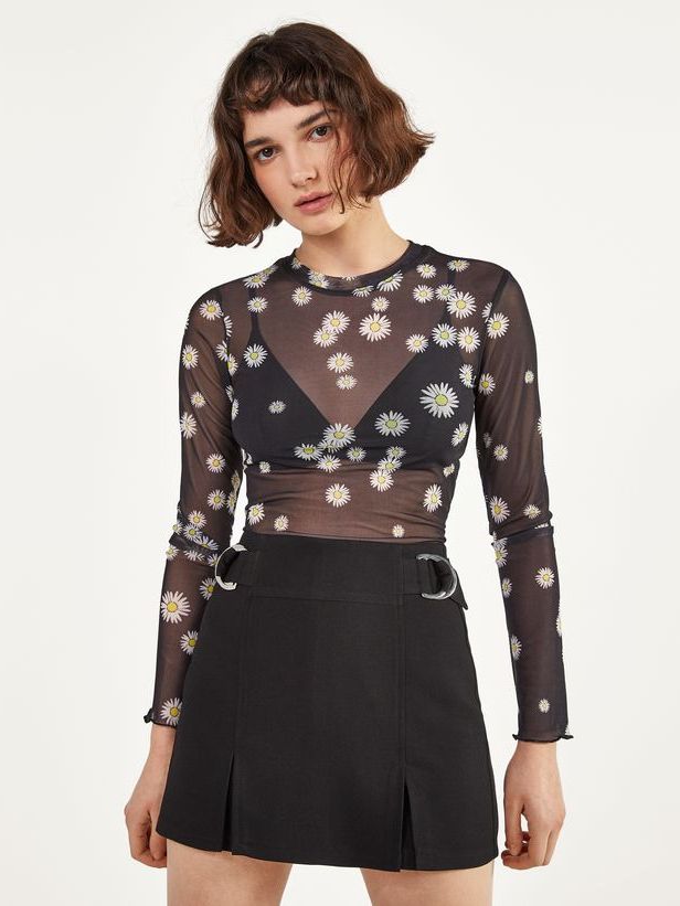 

Лонгслив Bershka 2222/058/800  Черный, Лонгслив Bershka 2222/058/800 S Черный