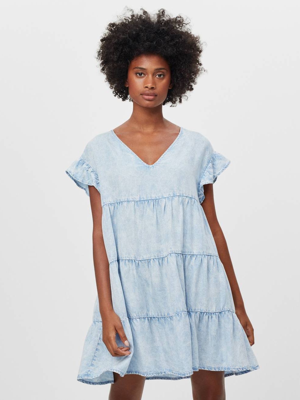 

Платье Bershka 0483/847/428  Голубое, Платье Bershka 0483/847/428 S Голубое