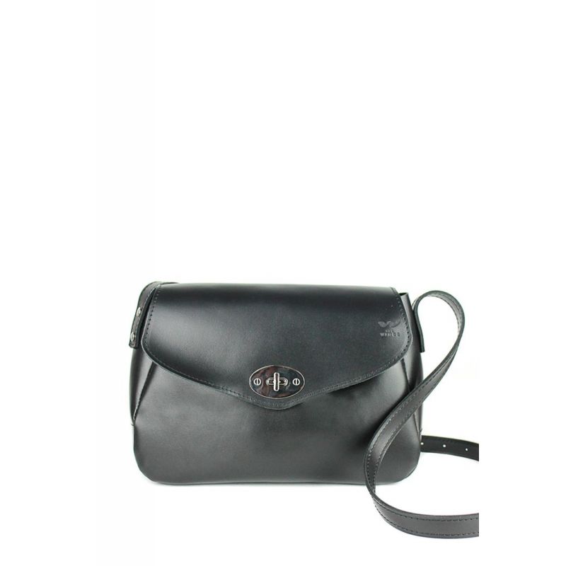 

Женская кожаная сумка Трапеция черная