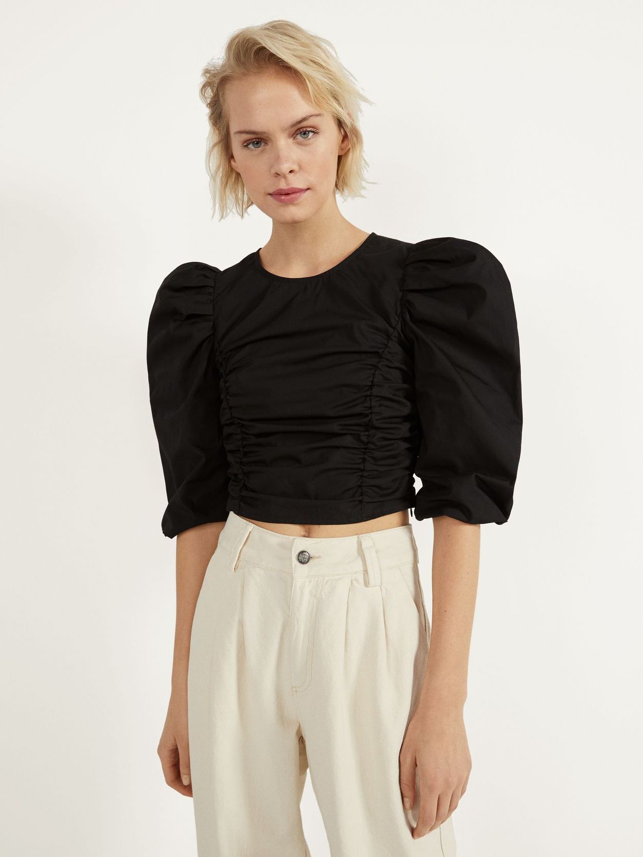 

Топ Bershka 0703/168/800  Черный, Топ Bershka 0703/168/800 S Черный