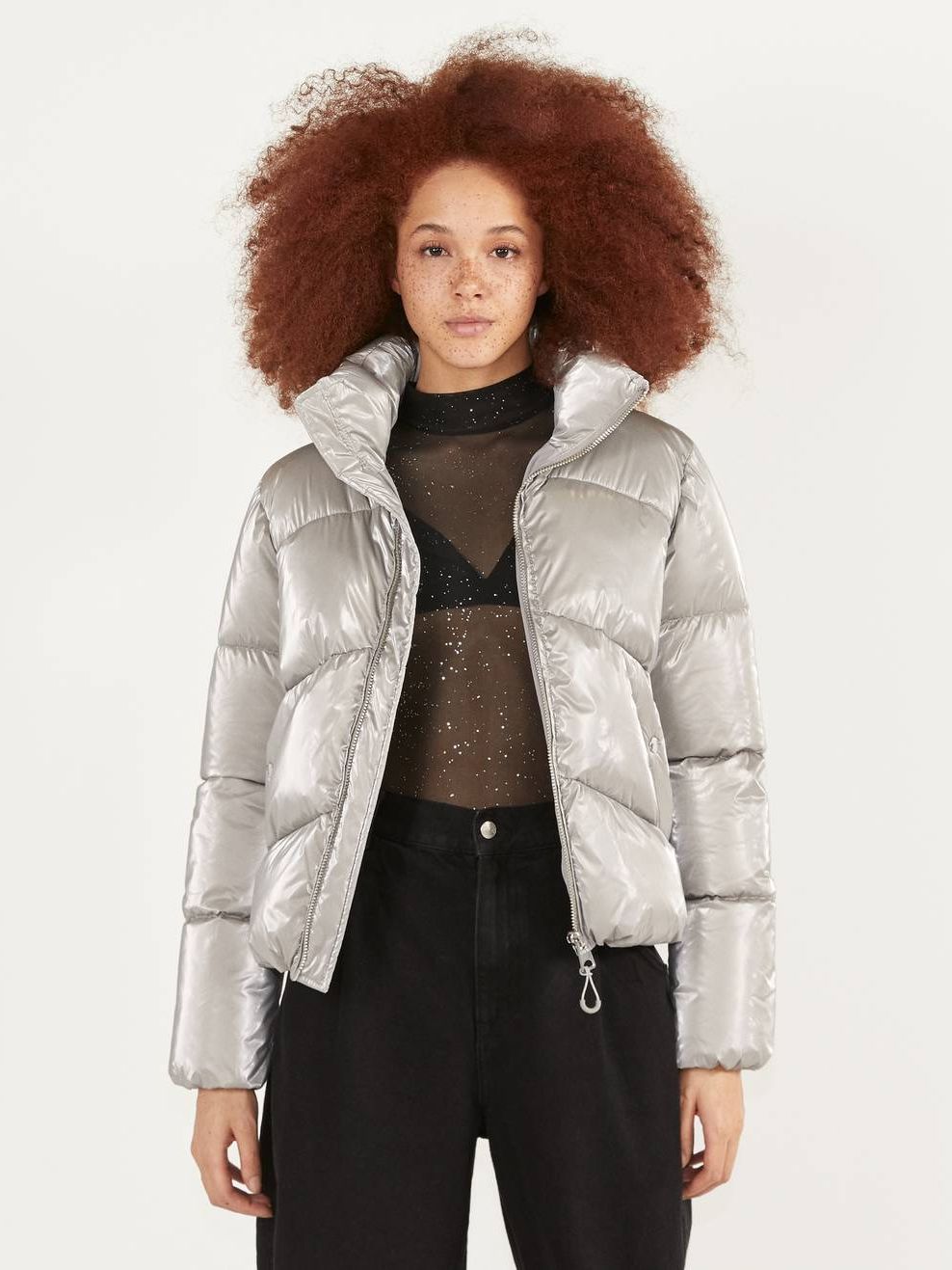 

Куртка Bershka 1460/551/802 S Серебристая
