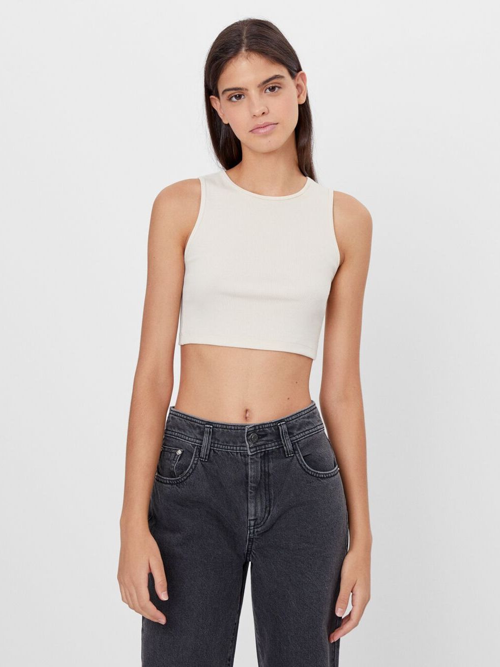 

Топ Bershka 3185/033/726  Молочный, Топ Bershka 3185/033/726 M Молочный