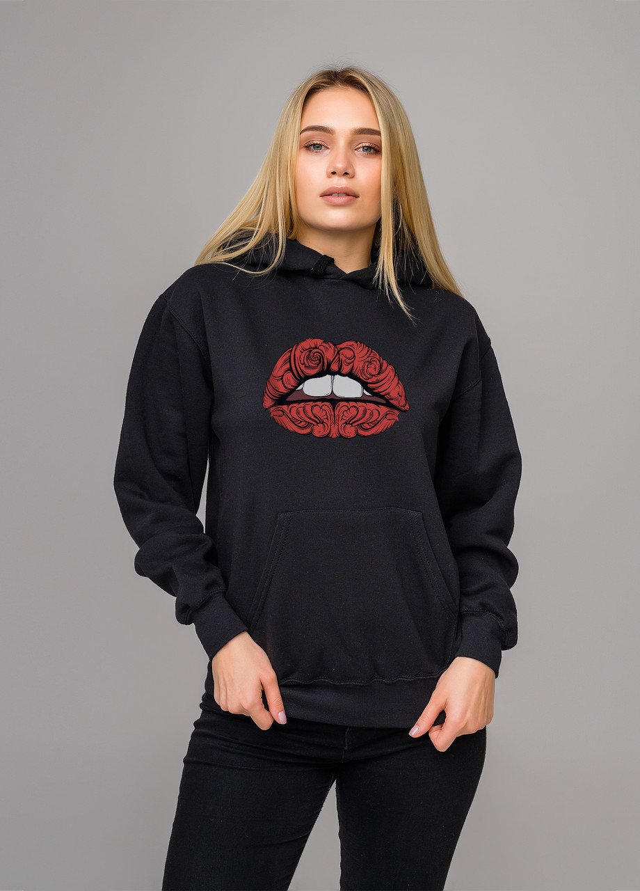 

Толстовка чёрная LOYS Lips, Толстовка чёрная LOYS Lips S