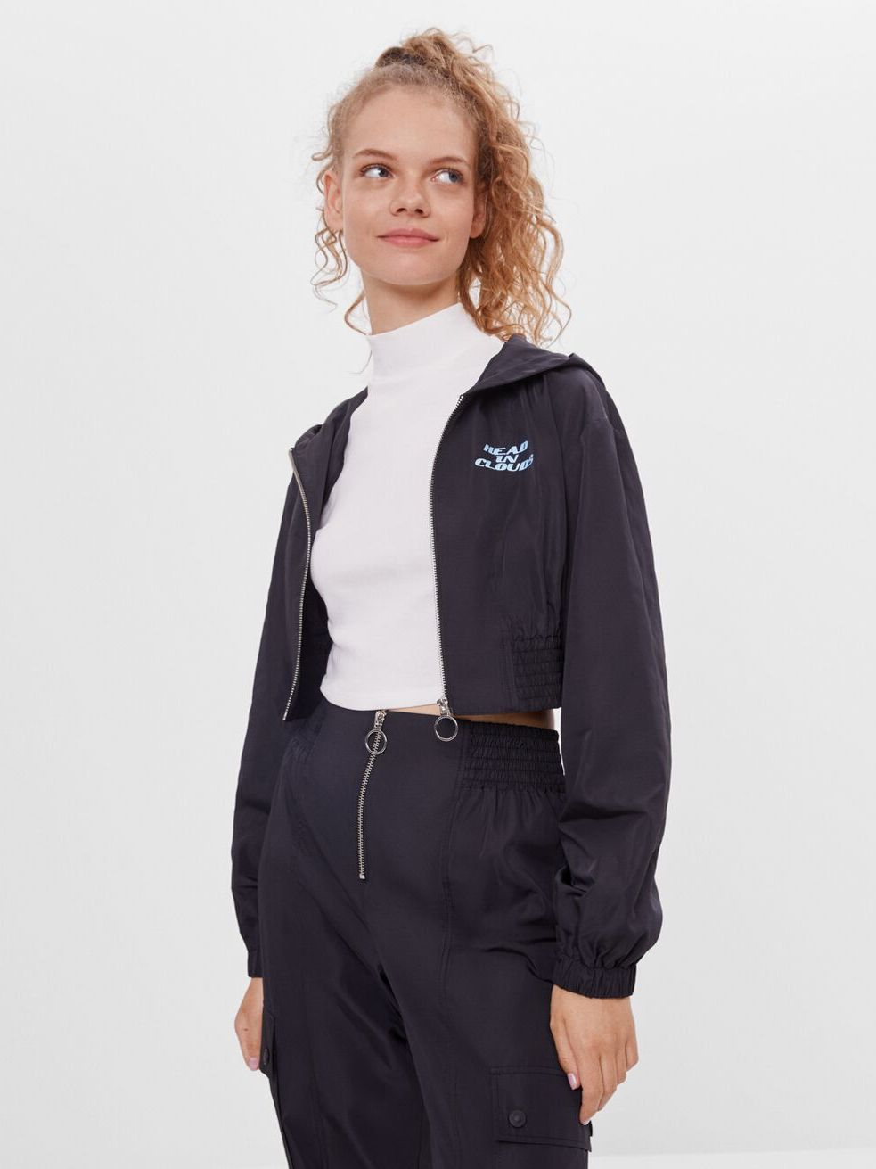 

Толстовка Bershka 6185/168/800  Черная, Толстовка Bershka 6185/168/800 XS Черная