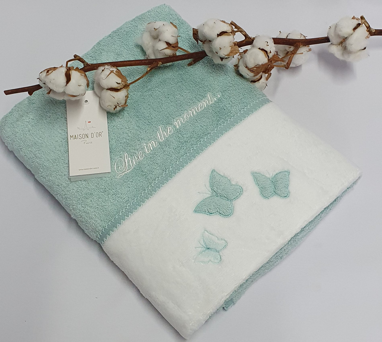 

Полотенце Maison D'or Monique Butterfly 85x150 Glass Blue