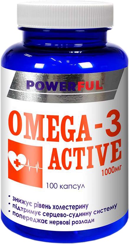 

Омега-3 Актив Красота и Здоровье POWERFUL 1000 мг 100 капсул (4820142435821)