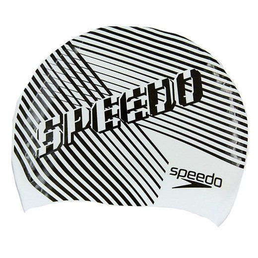

Шапочка для плавания детская Slogan Print Speedo Черно-белый (60443008)