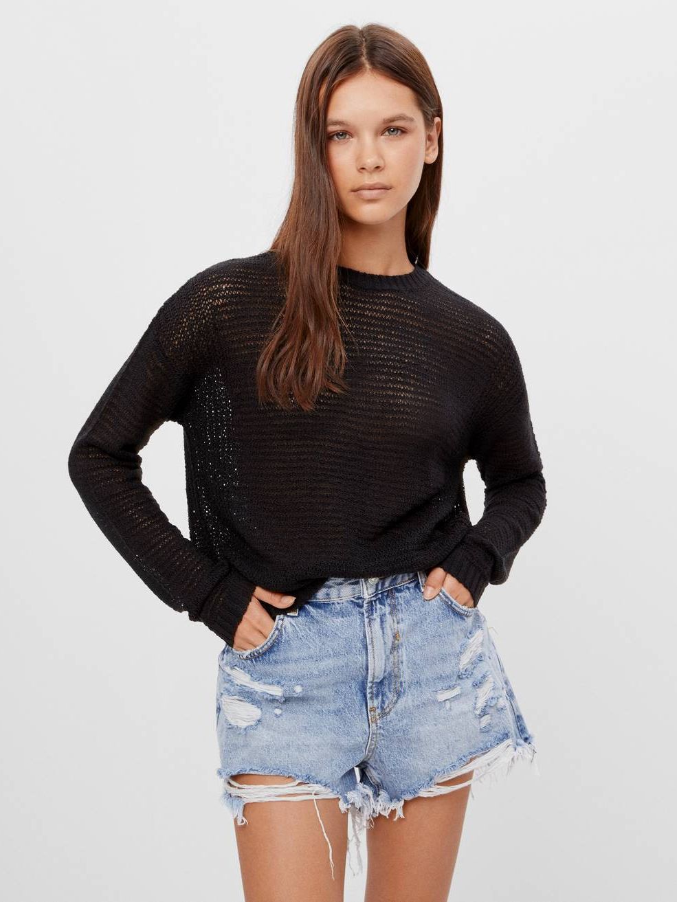 

Джемпер Bershka 1796/623/800  Черный, Джемпер Bershka 1796/623/800 XS Черный