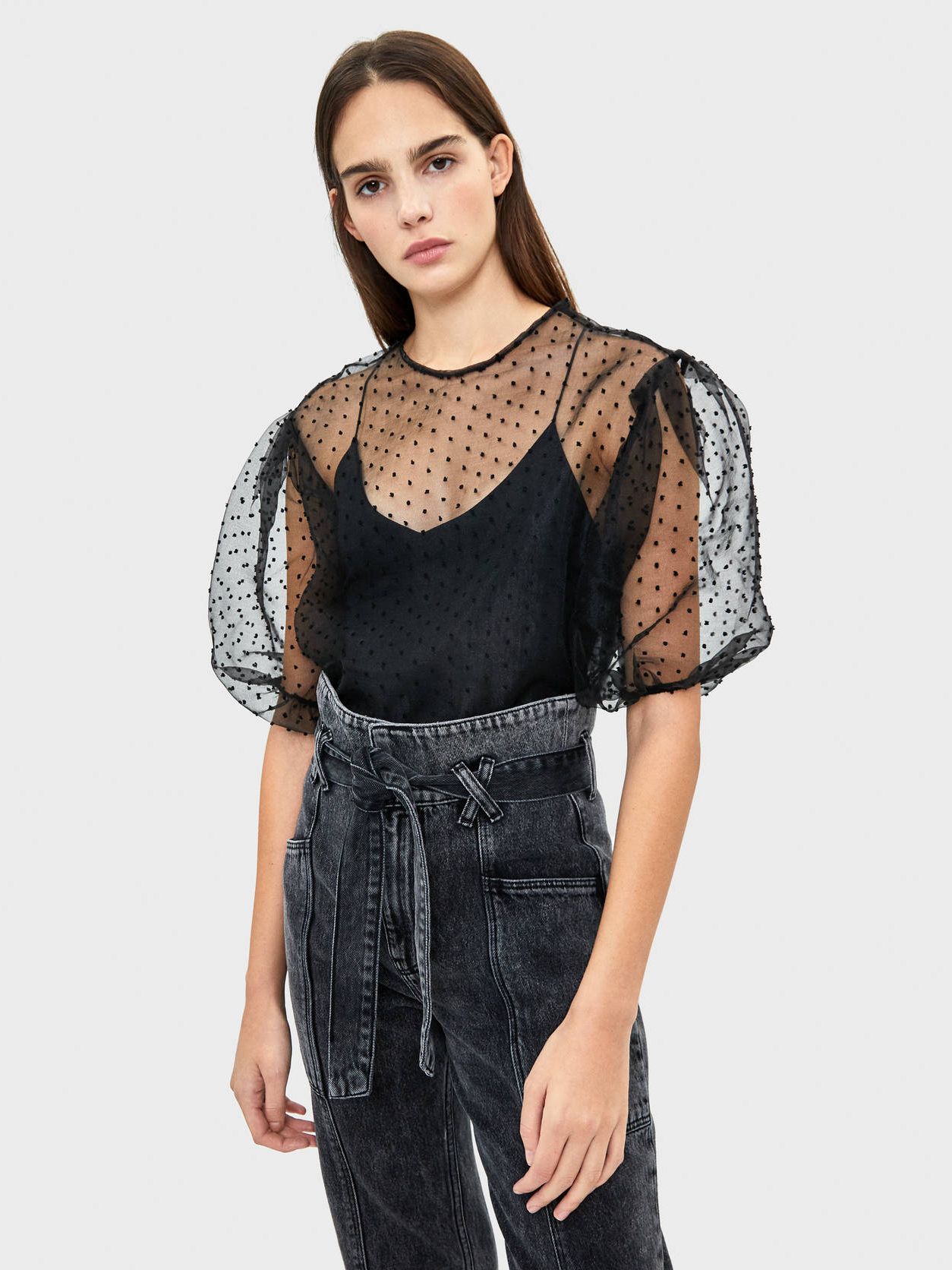 

Блузка Bershka 5867/058/800  Черная, Блузка Bershka 5867/058/800 S Черная