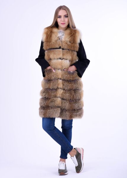 

Жилетка BG-Furs из лисы с рукавами из замша на змейке  Золотистая (Р-ПШ-3-Трансформер-Лиса, Жилетка BG-Furs из лисы с рукавами из замша на змейке 48 Золотистая (Р-ПШ-3-Трансформер-Лиса-48)