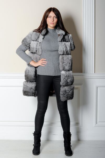 

Жилетка BG-Furs из меха кролика  Серая (Р-КР11-80-С-15/4, Жилетка BG-Furs из меха кролика 44 Серая (Р-КР11-80-С-15/4-44)