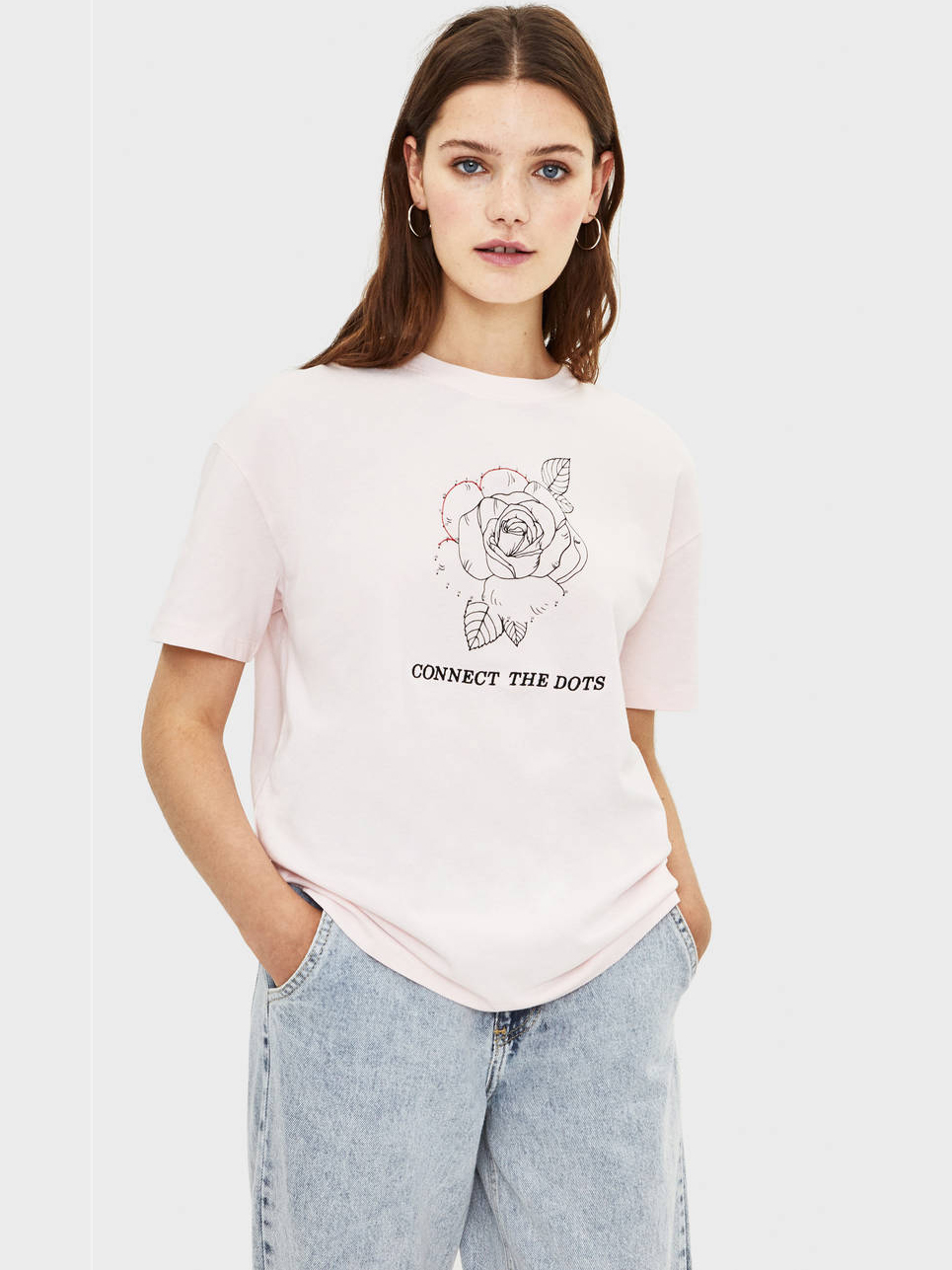 

Футболка Bershka 7298/231/901 M Розовая