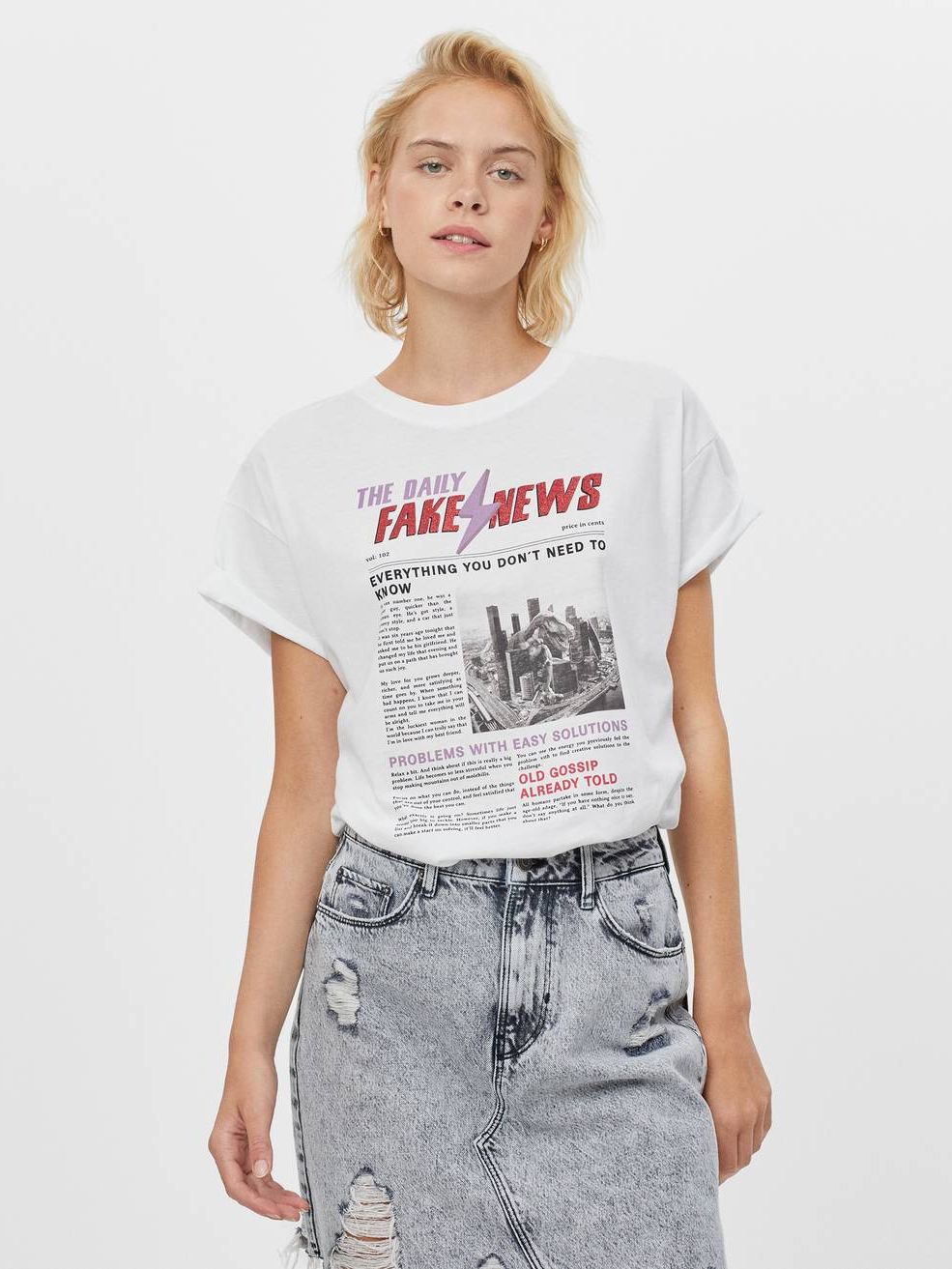 

Футболка Bershka 7304/167/250  Белая, Футболка Bershka 7304/167/250 XS Белая