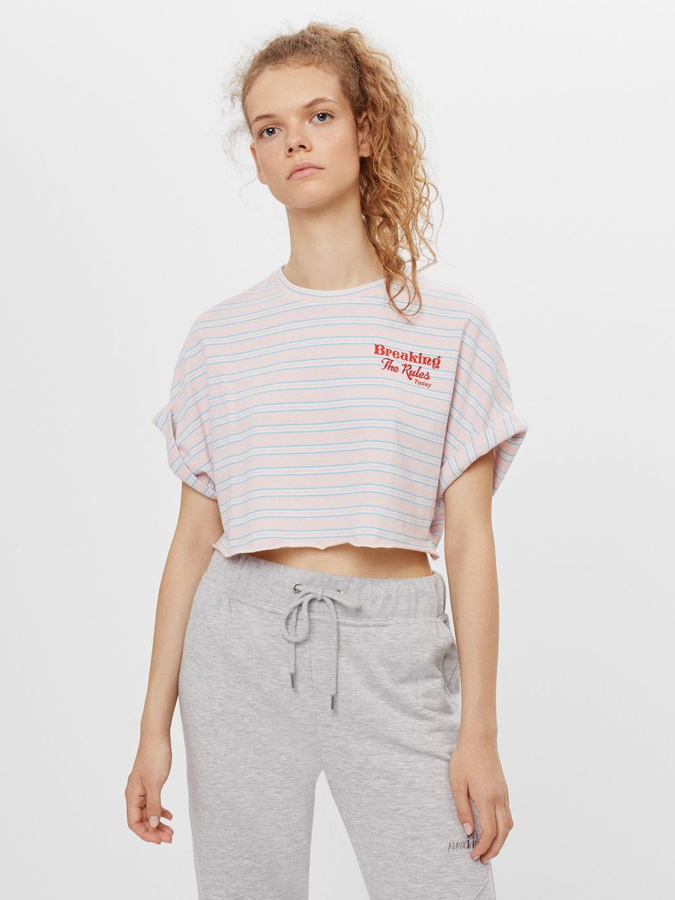 

Футболка Bershka 7315/059/902  Розовая, Футболка Bershka 7315/059/902 L Розовая