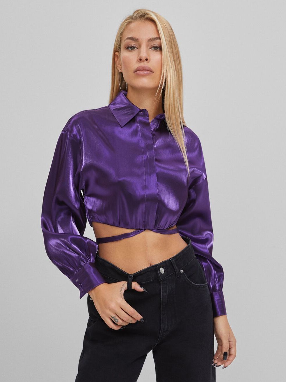 

Топ Bershka 7506/651/611  Сиреневый, Топ Bershka 7506/651/611 M Сиреневый
