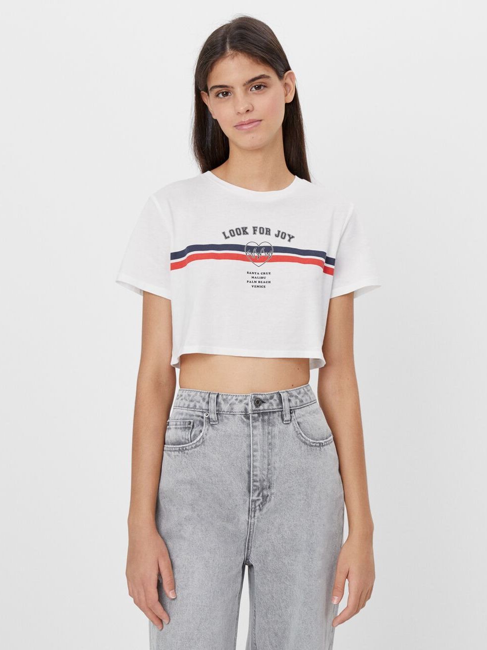 

Футболка Bershka 7554/282/251  Белая, Футболка Bershka 7554/282/251 S Белая