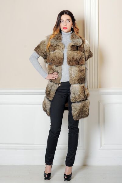 

Жилет BG-Furs из меха кролика  Хаки (Р-Кр11-80-15/4-Шиншилла, Жилет BG-Furs из меха кролика 40 Хаки (Р-Кр11-80-15/4-Шиншилла)