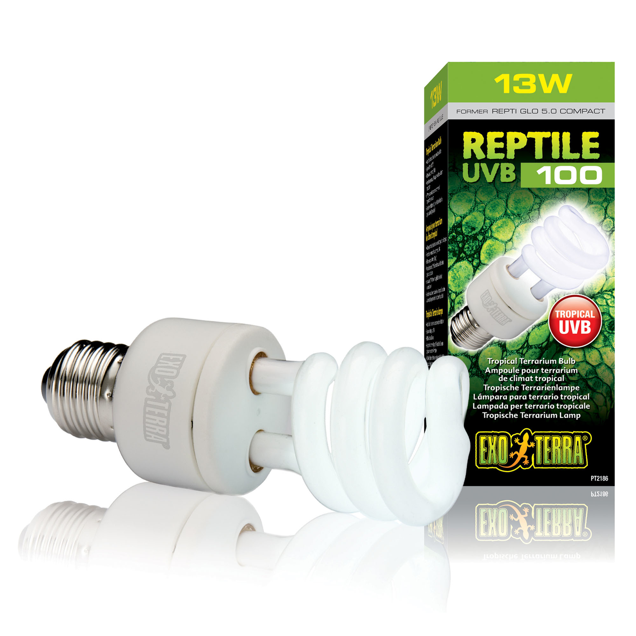 

Компактная люминесцентная лампа Exo Terra «Reptile UVB 100» для облучения лучами УФ-В спектра 13 W, E27 (для