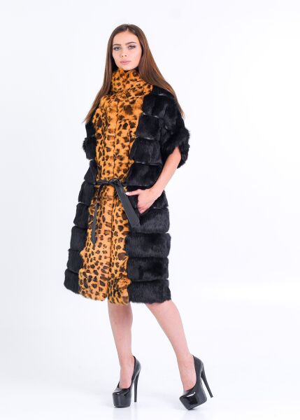 

Шуба BG-Furs из кролика  Леопардовая (Р-Кр17Ч-Леопард-Рукав-1/4, Шуба BG-Furs из кролика 42 Леопардовая (Р-Кр17Ч-Леопард-Рукав-1/4-42)