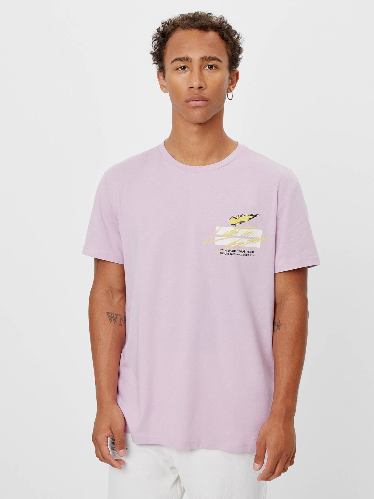 

Футболка Bershka 7775/130/612 XL Сиреневая