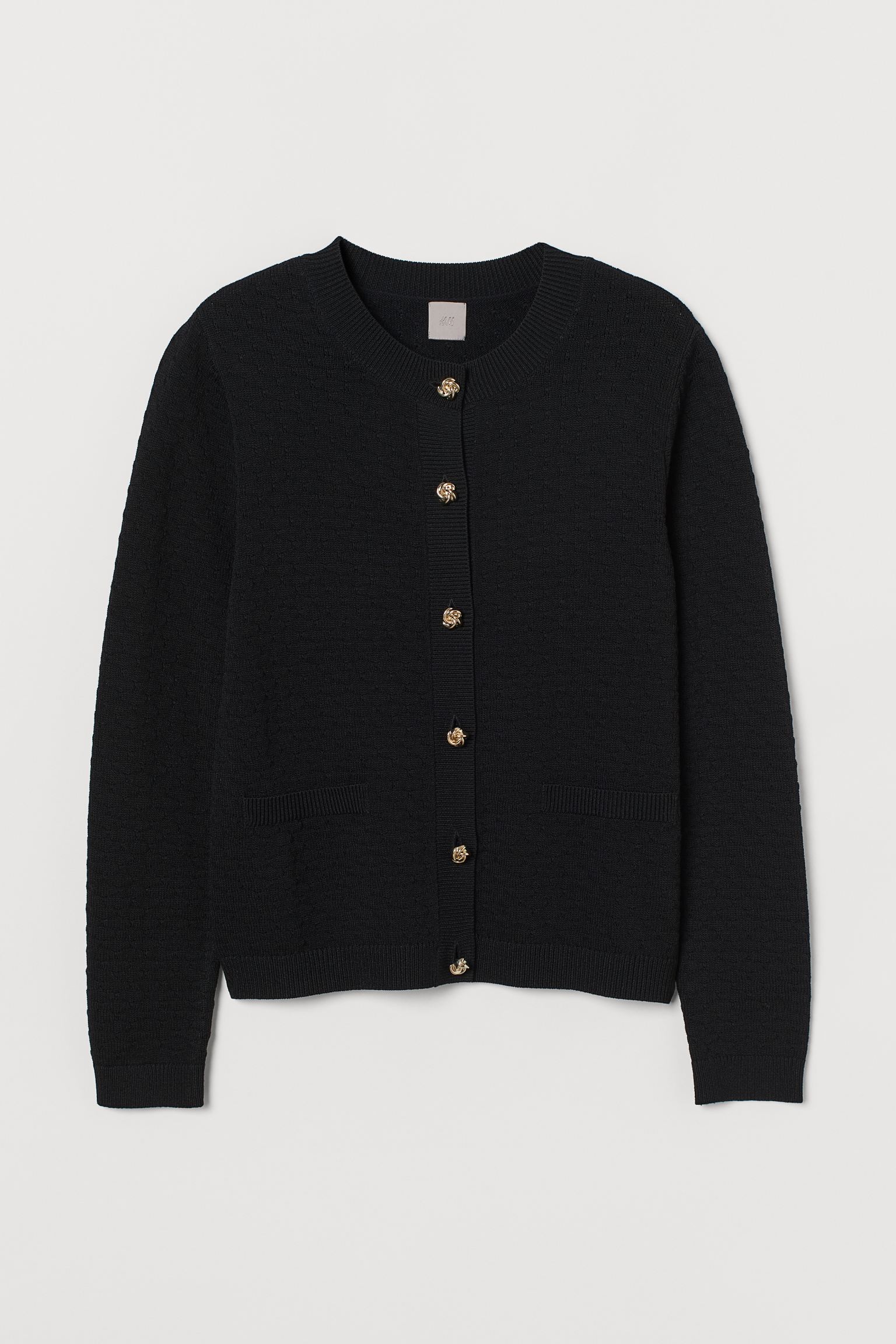 

Кардиган H&M M черный 9028415652
