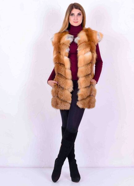 

Жилетка BG-Furs из лисы 80 см  Золотистая (Р-Ж10-29-7/3, Жилетка BG-Furs из лисы 80 см 46 Золотистая (Р-Ж10-29-7/3-46)
