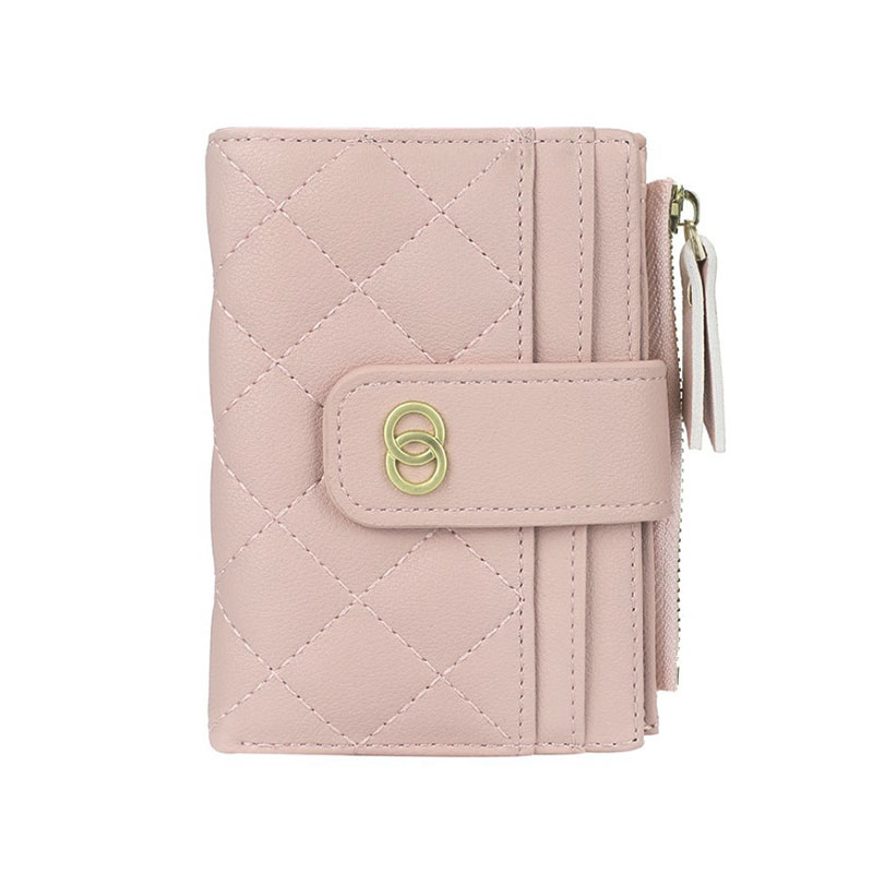 

Женский кошелек на змейке Lesko DR063 Light Pink
