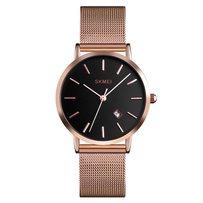 

Женские часы Skmei 1530 rose gold/black розовое золото