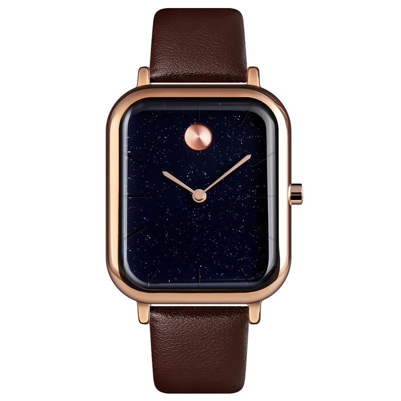 

Женские часы Skmei 9187 brown leather коричневые