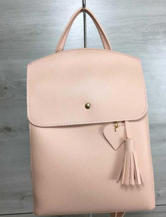 

Модный женский рюкзак Aliri-446-10 с кисточкой екокожа под а4