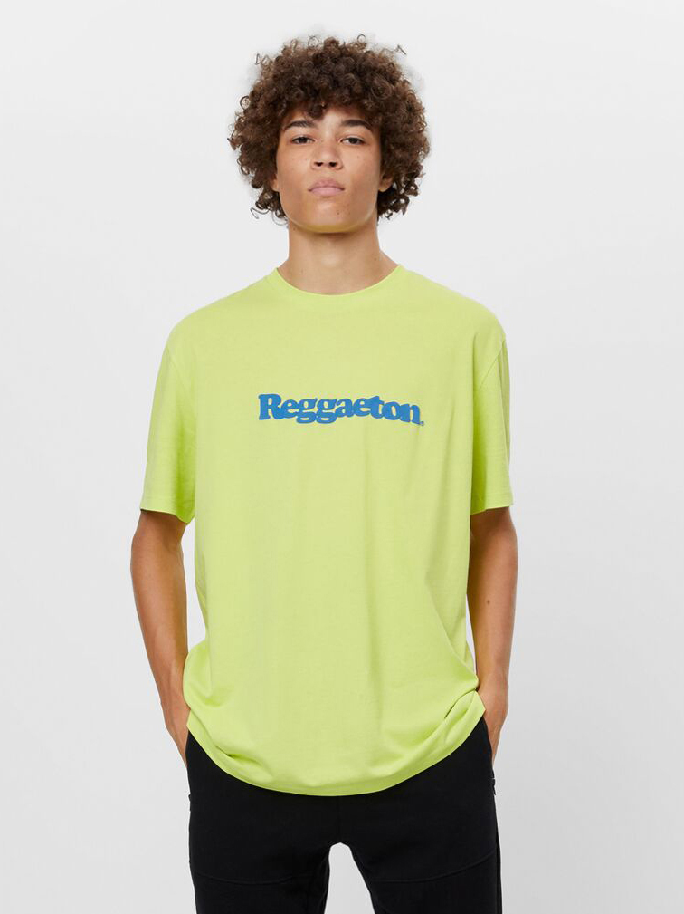 

Футболка Bershka 7785/851/520  Ярко-салатовая, Футболка Bershka 7785/851/520 S Ярко-салатовая