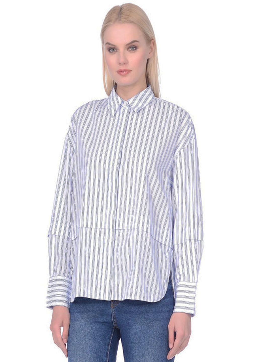 

Блуза United Colors of Benetton BEN31027 XL бело-синий