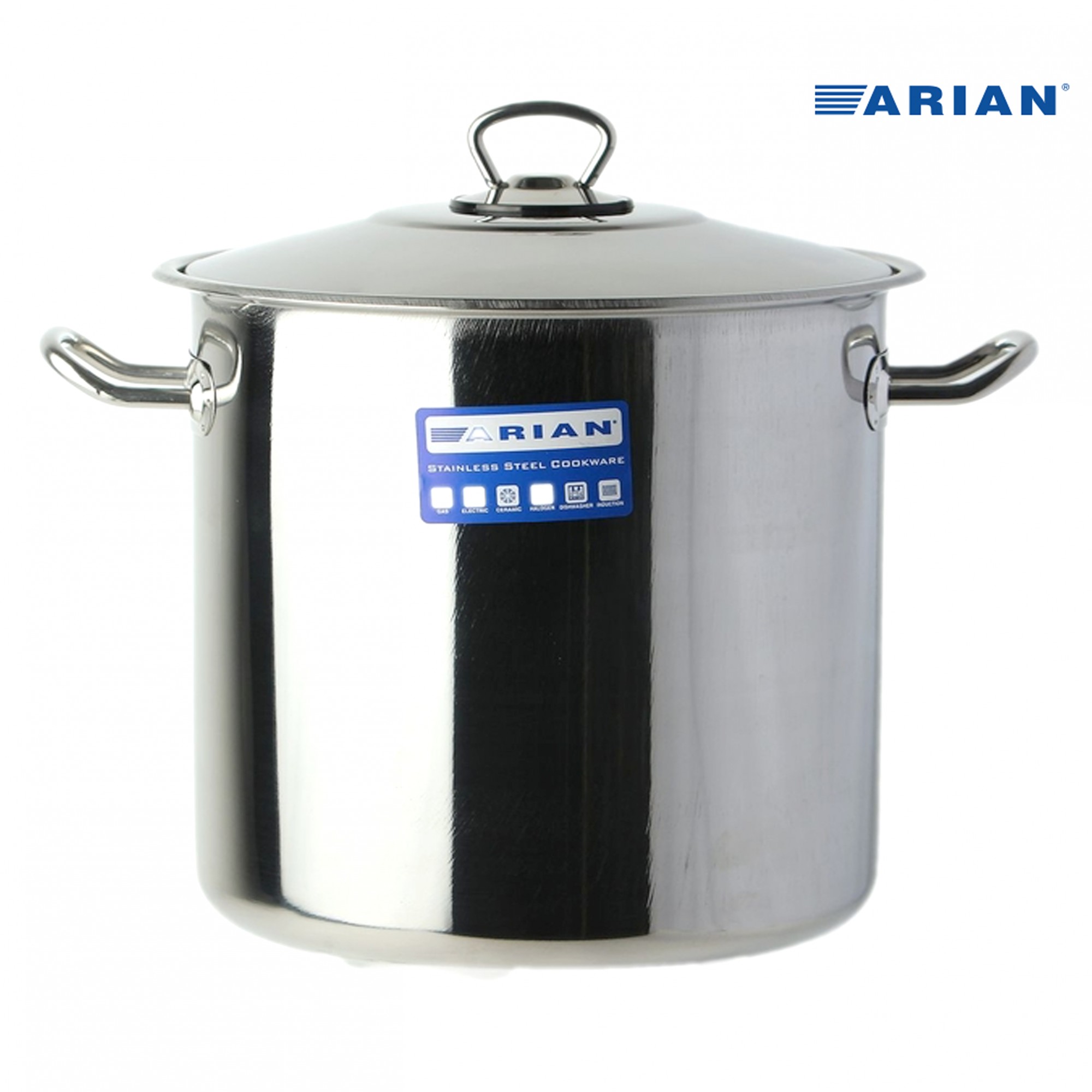 

Глубокая кастрюля с крышкой Arian Gastro Deep 30х28 20 л нержавеющая сталь с индукцией