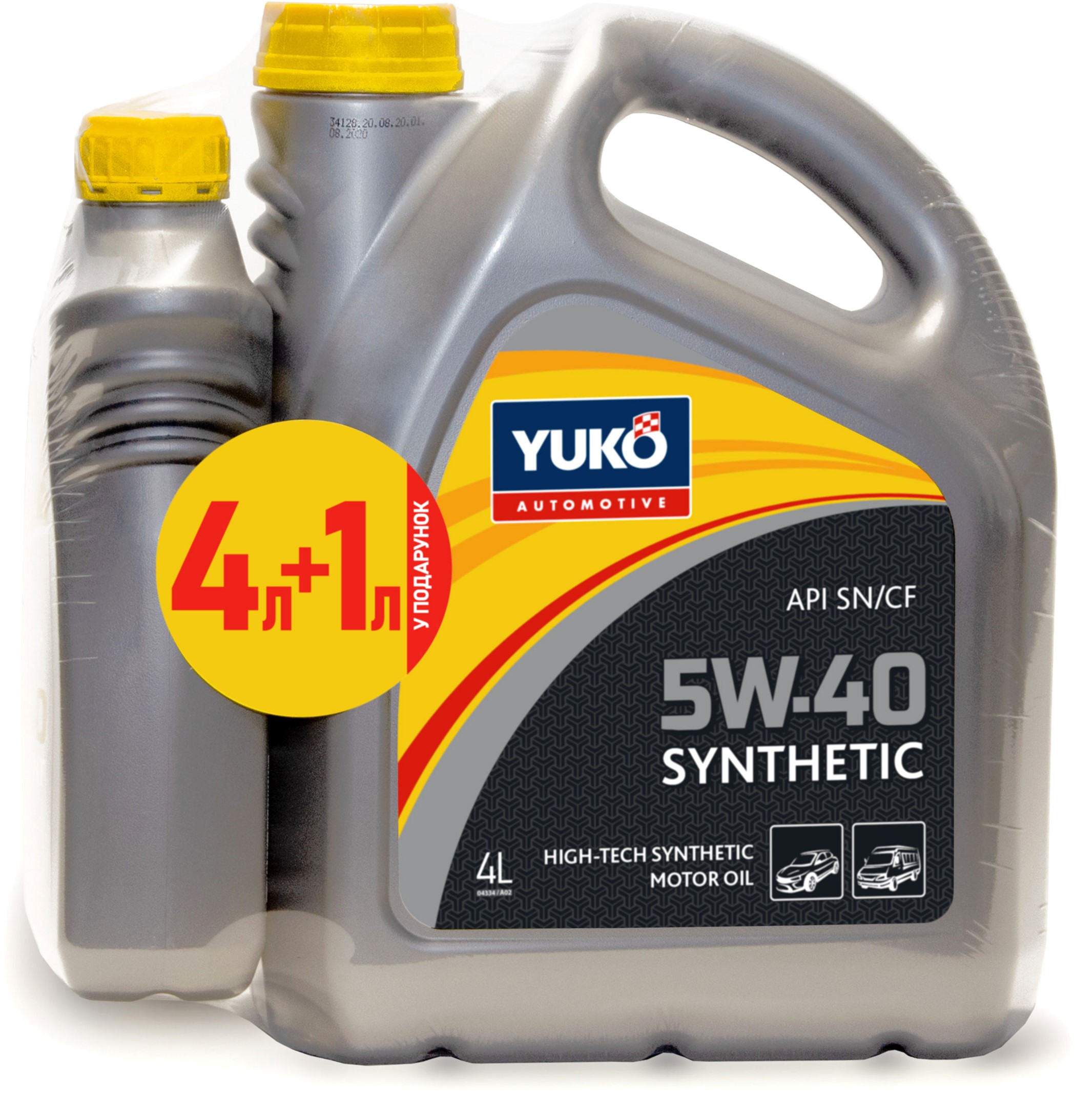 Моторна олива Yuko Synthetic 5W-40 4 л + 1 л
