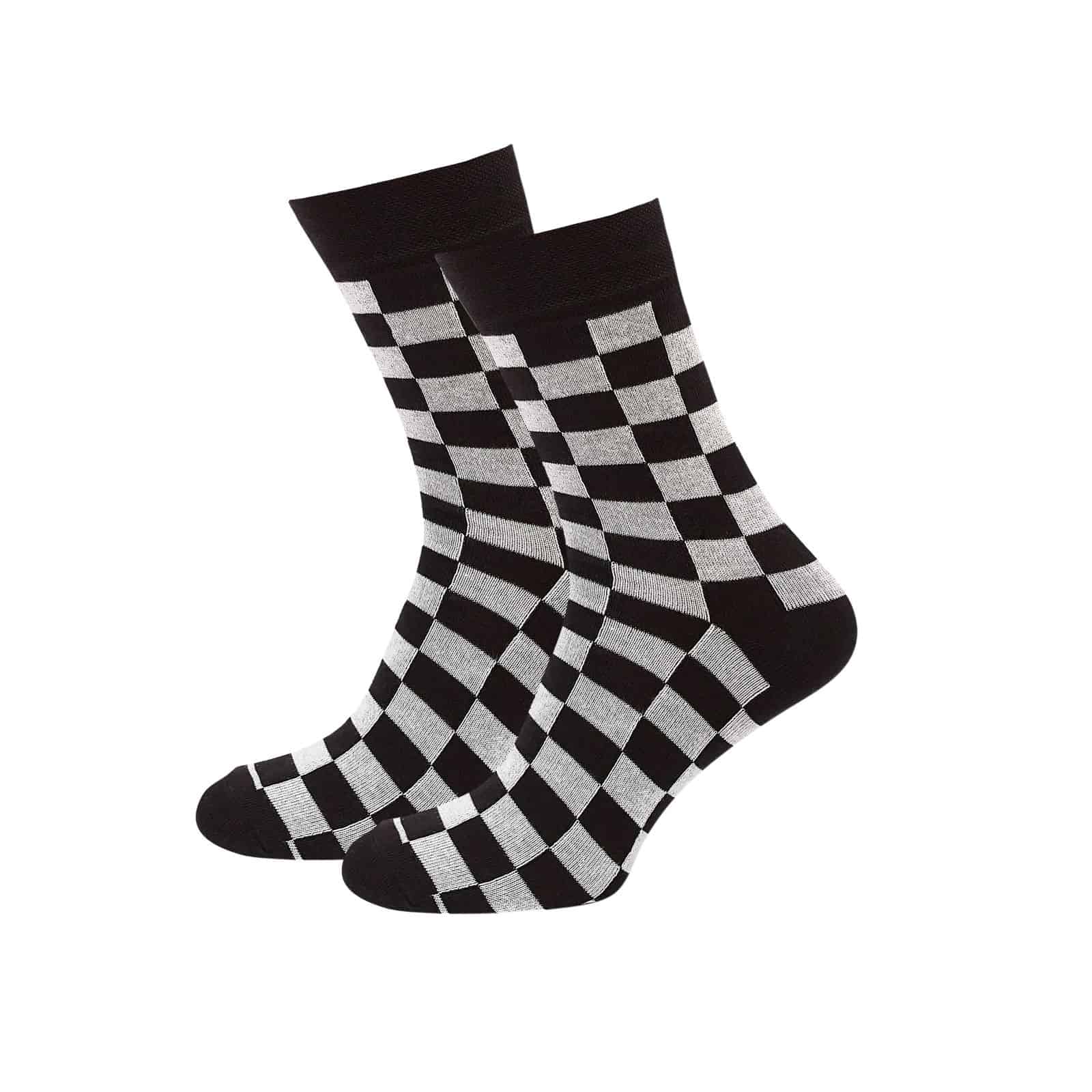 

Шкарпетки NS Socks Black-White Cube Socks Women Socks 38-40 Чорно-Білі