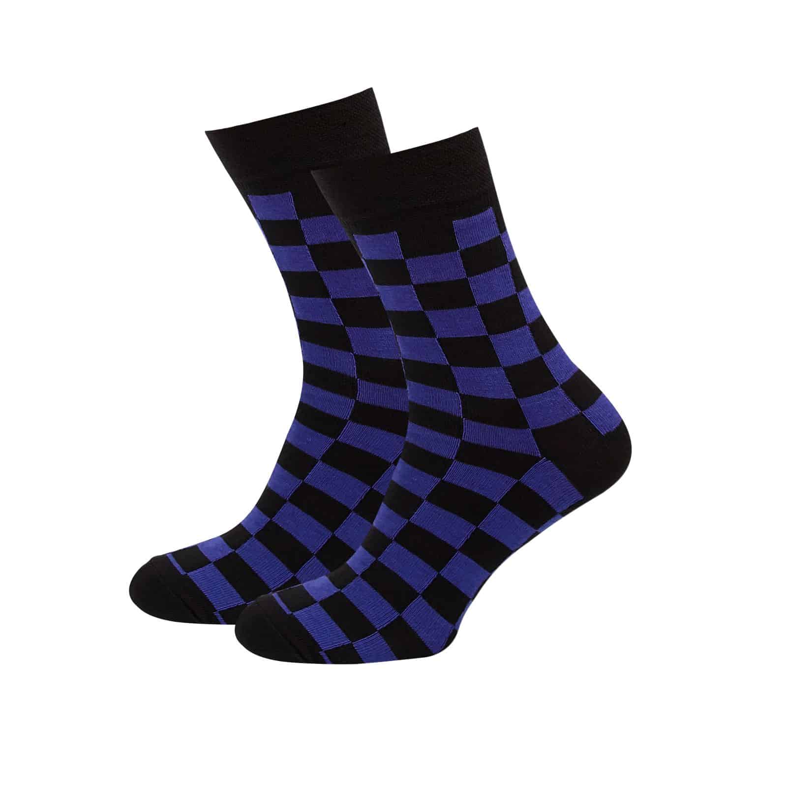 

Шкарпетки NS Socks Black-Blue Cube Socks NS Teens Women Socks 35-37 Чорно-Сині