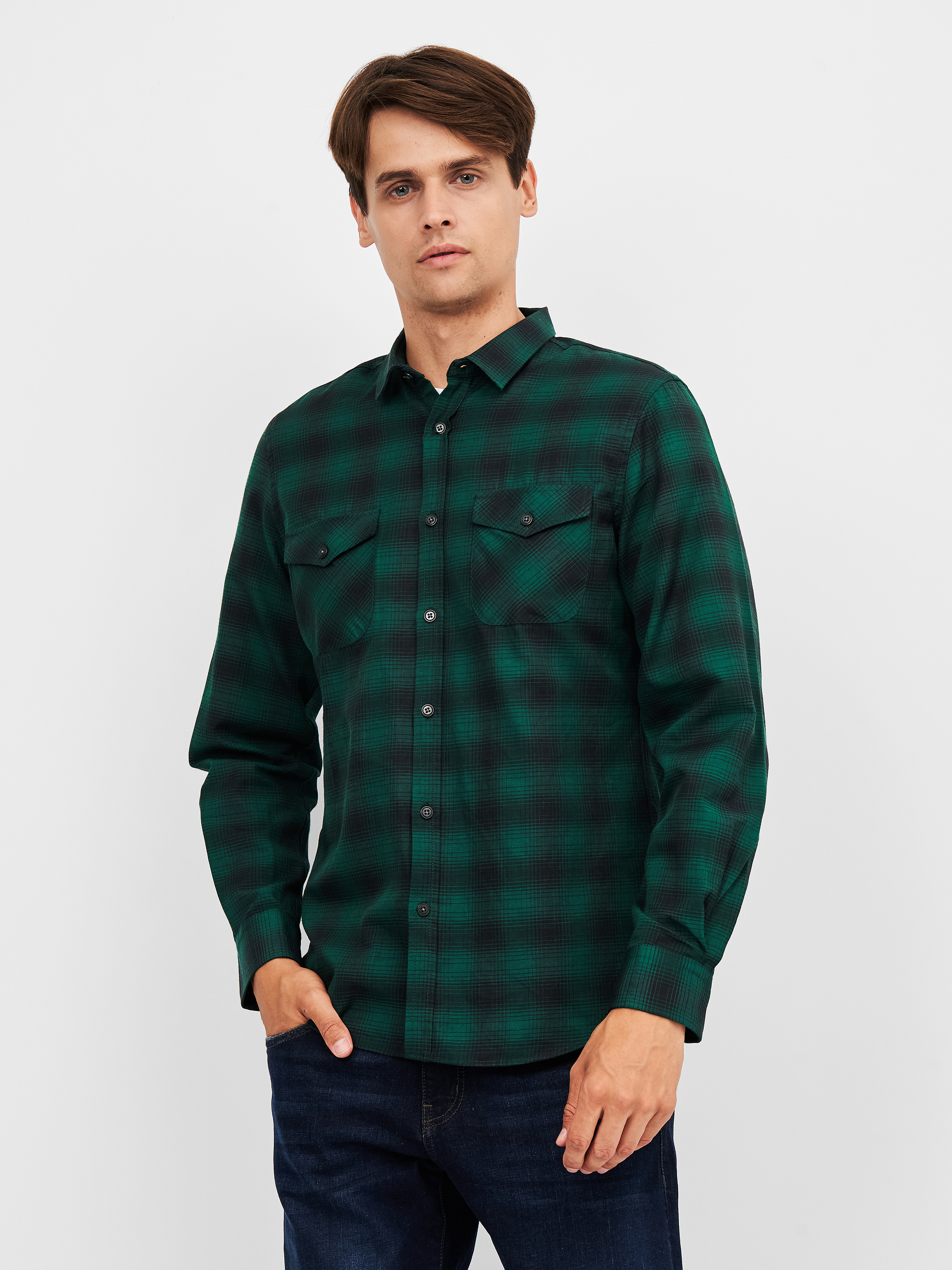 

Рубашка Koton 9KAM61239BW-15W M Green Check