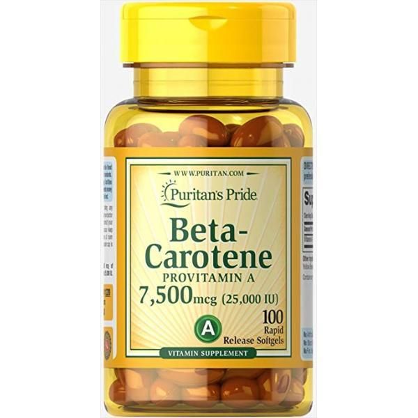 

Бета-каротин Puritan's Pride Beta-Carotene 25000 IU 100 капсул