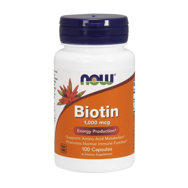 

Биотин Now Foods Biotin 1,000 mcg (100 капс) витамин б7 нау фудс