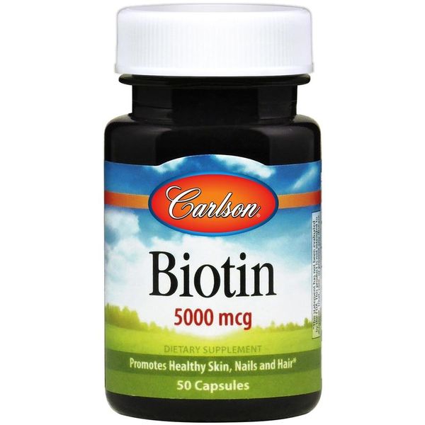 

Биотин B7 Carlson Labs Biotin 5000 mcg 50 капсул